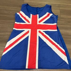 1990s Icon Costume, Red & Blue, with Union Jack Dress size 1X